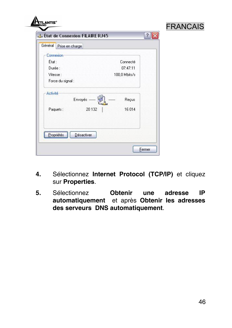 Francais | Atlantis Land A02-RA440 User Manual | Page 46 / 81