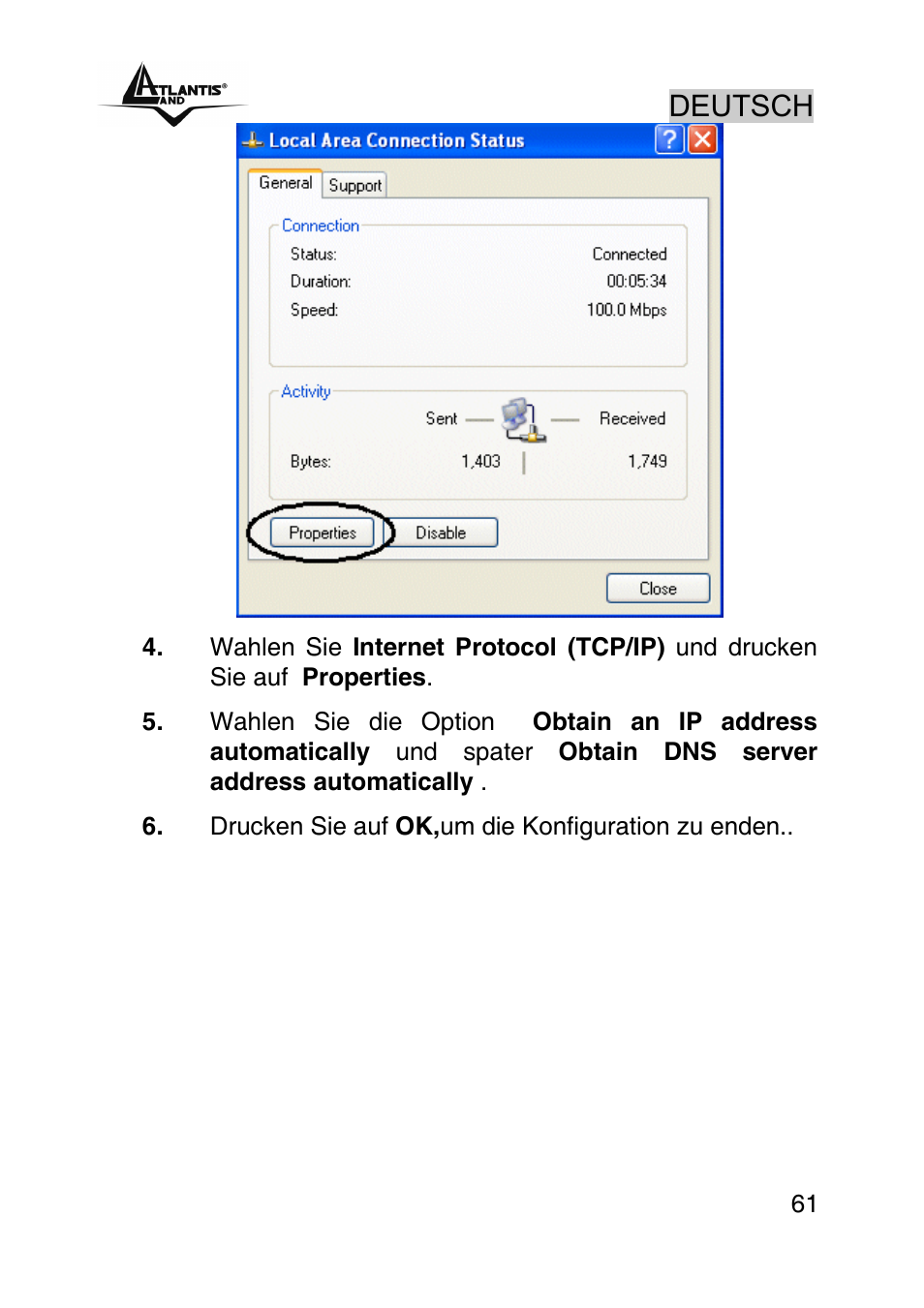 Deutsch | Atlantis Land A02-RA440 User Manual | Page 61 / 81