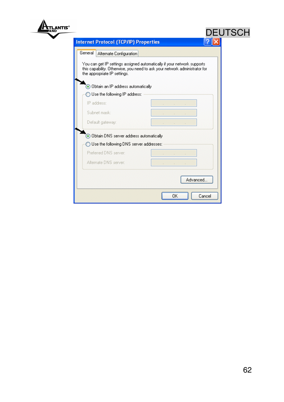 Deutsch | Atlantis Land A02-RA440 User Manual | Page 62 / 81