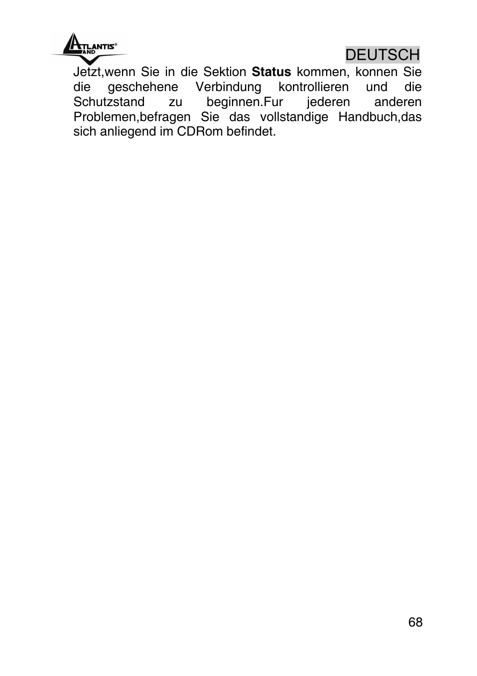 Espanol, Deutsch | Atlantis Land A02-RA440 User Manual | Page 68 / 81