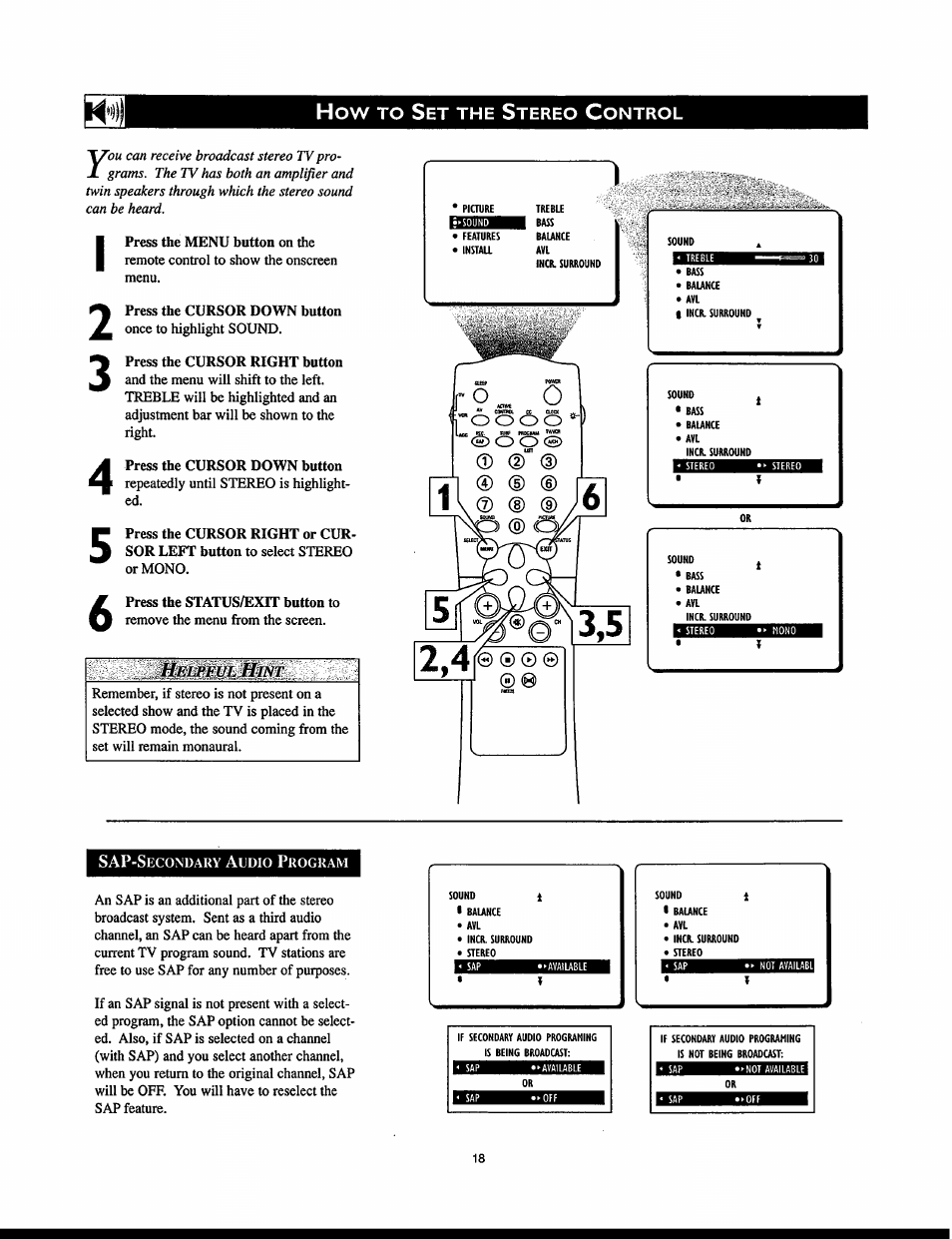 Helpful hint, D (d (d, 2,4f | Philips 32PT830H User Manual | Page 18 / 56