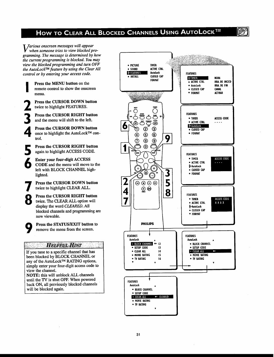 Helpfulmint | Philips 32PT830H User Manual | Page 31 / 56