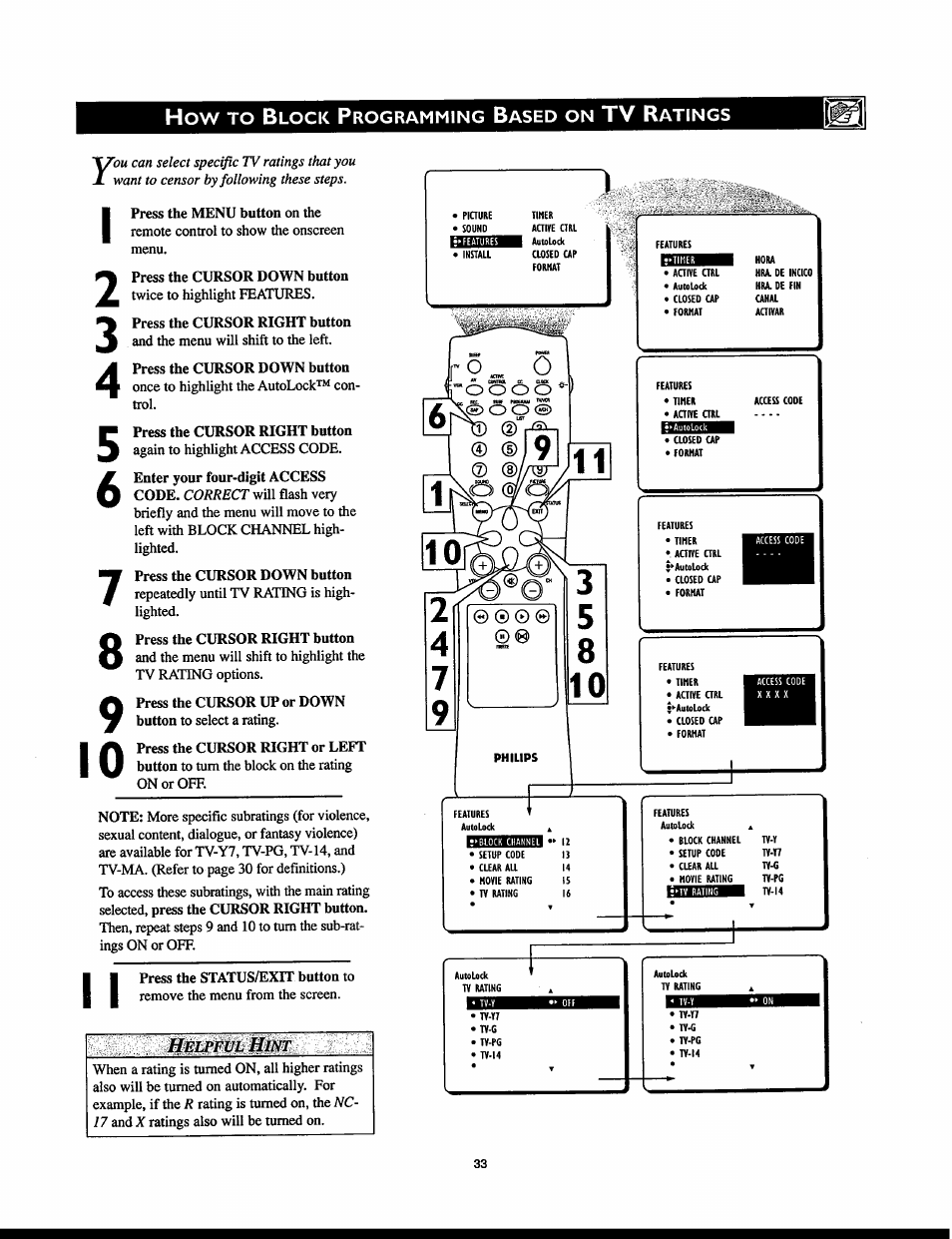 Helpful hint, How то b, Tv r | Philips 32PT830H User Manual | Page 33 / 56