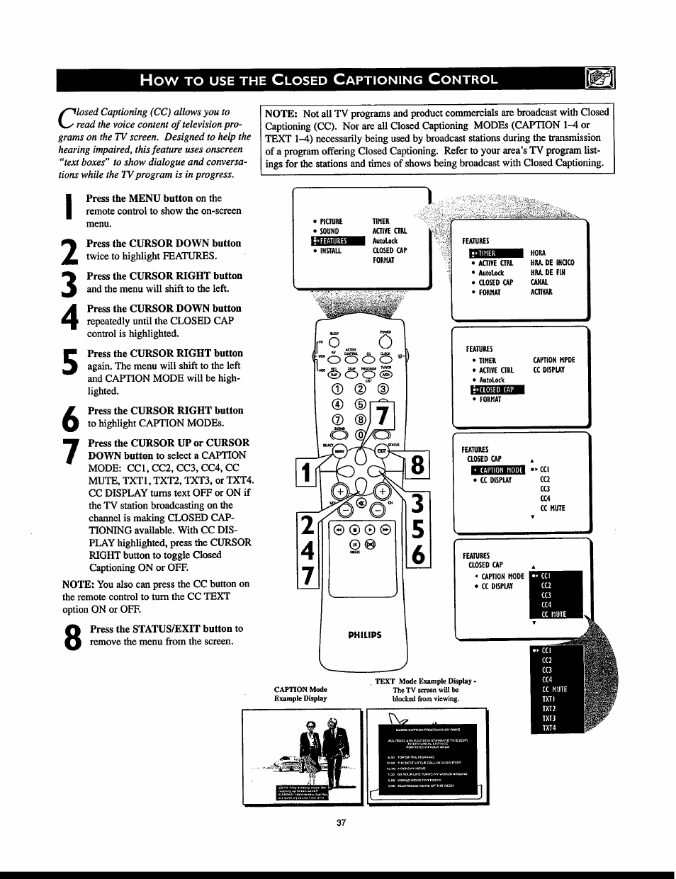 Philips 32PT830H User Manual | Page 37 / 56