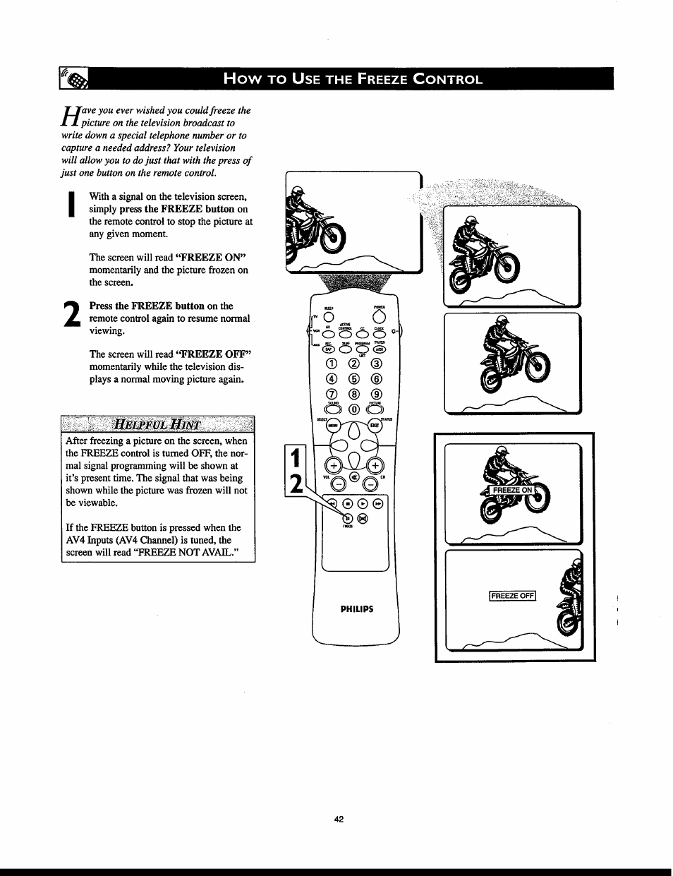 Helpful hint | Philips 32PT830H User Manual | Page 42 / 56