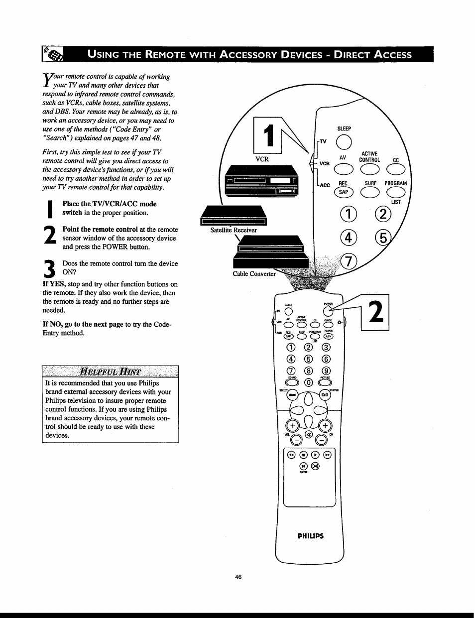 Helpfulhint, O) © (o | Philips 32PT830H User Manual | Page 46 / 56