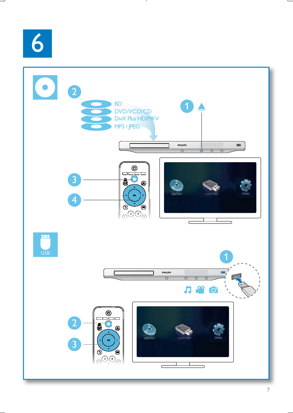 Philips BDP3250-05 User Manual | Page 6 / 52
