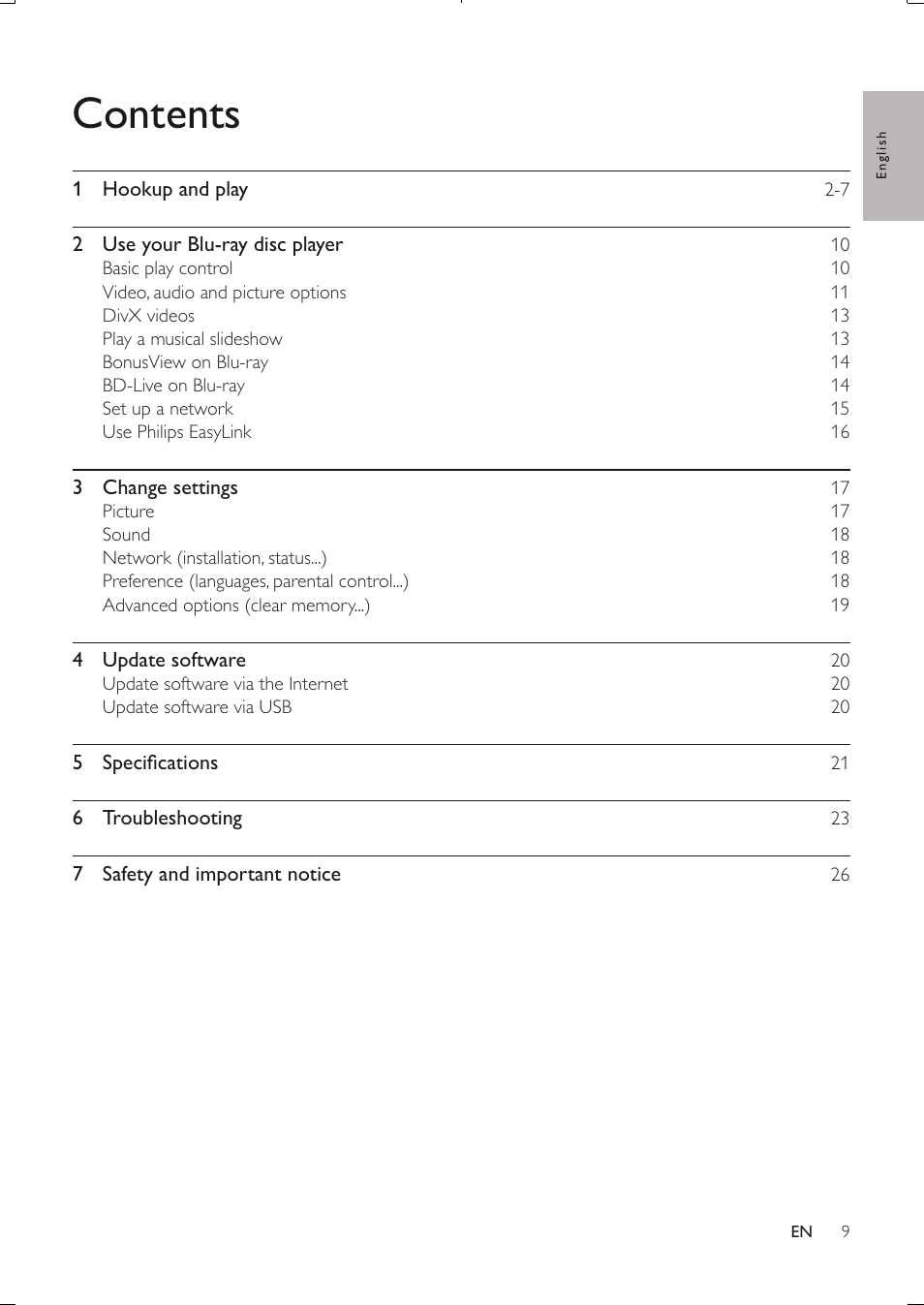 Philips BDP3250-05 User Manual | Page 8 / 52