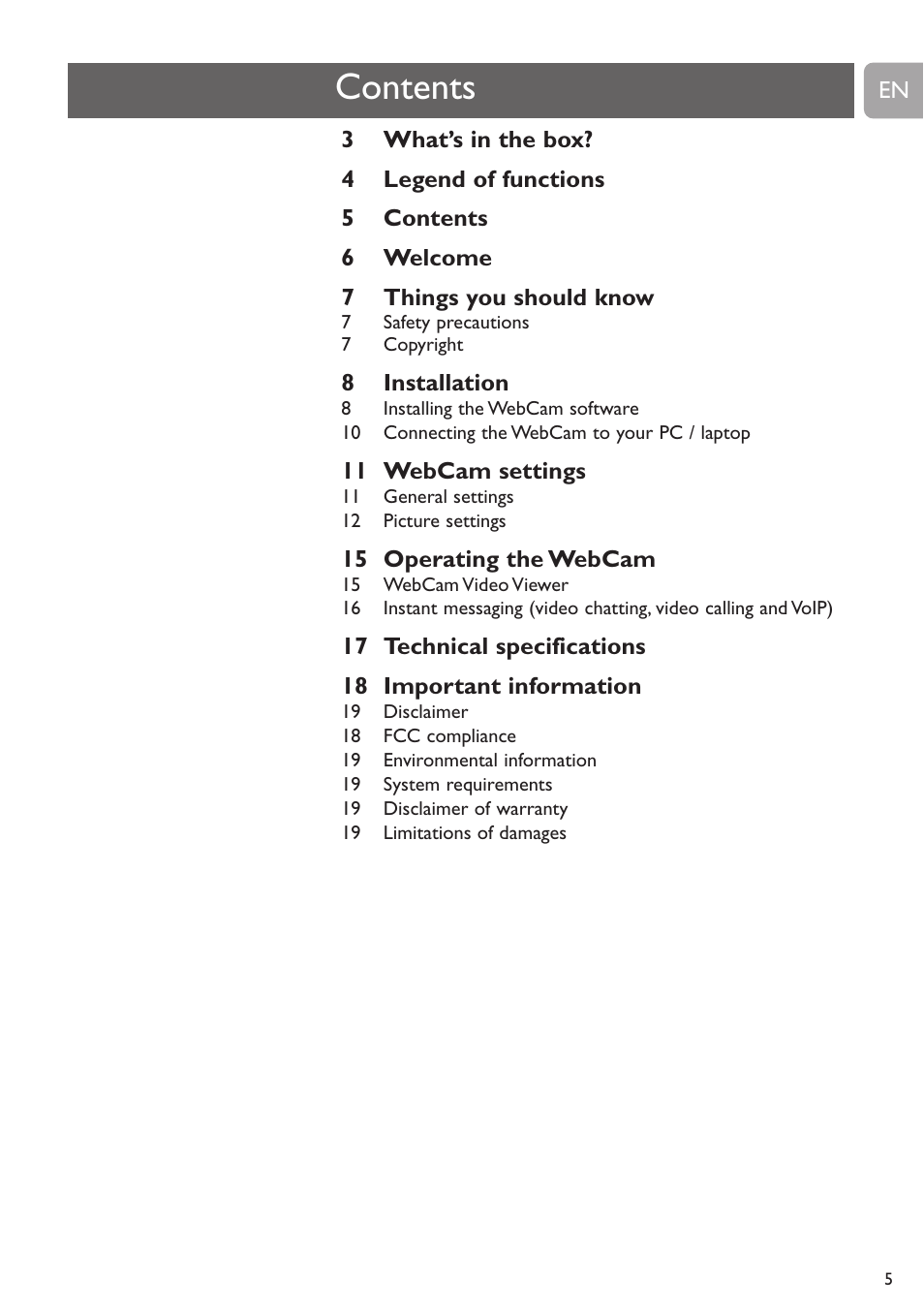 Philips SPC230NC-27 User Manual | Page 5 / 20