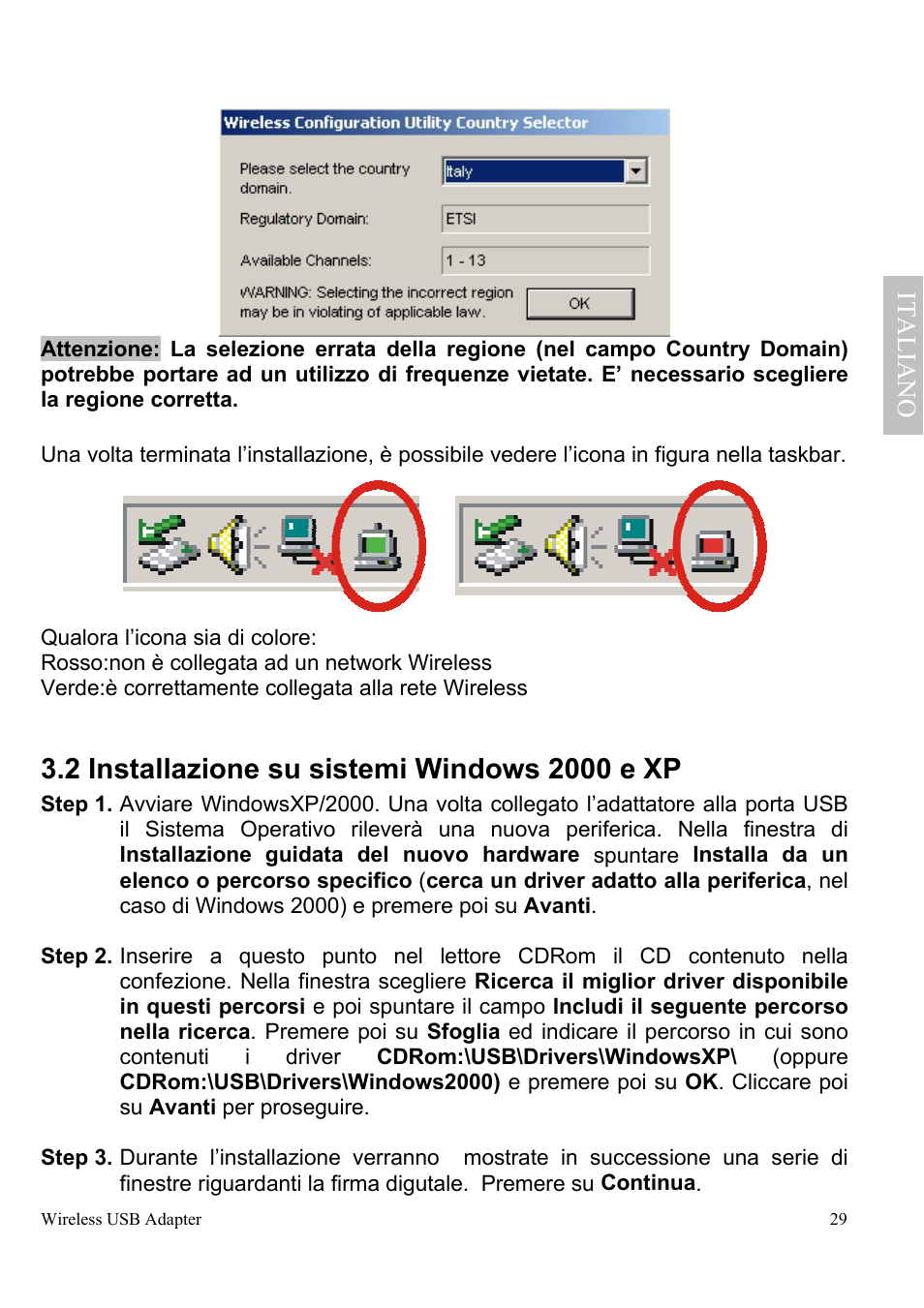 Ital iano | Atlantis Land A02-UP-W54 User Manual | Page 36 / 75