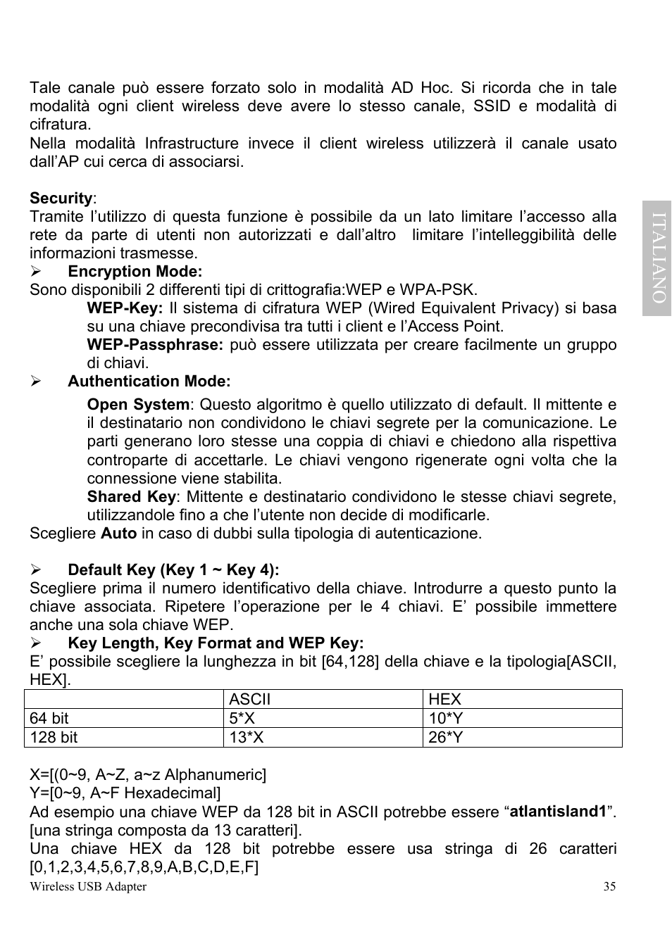 Ital iano | Atlantis Land A02-UP-W54 User Manual | Page 42 / 75