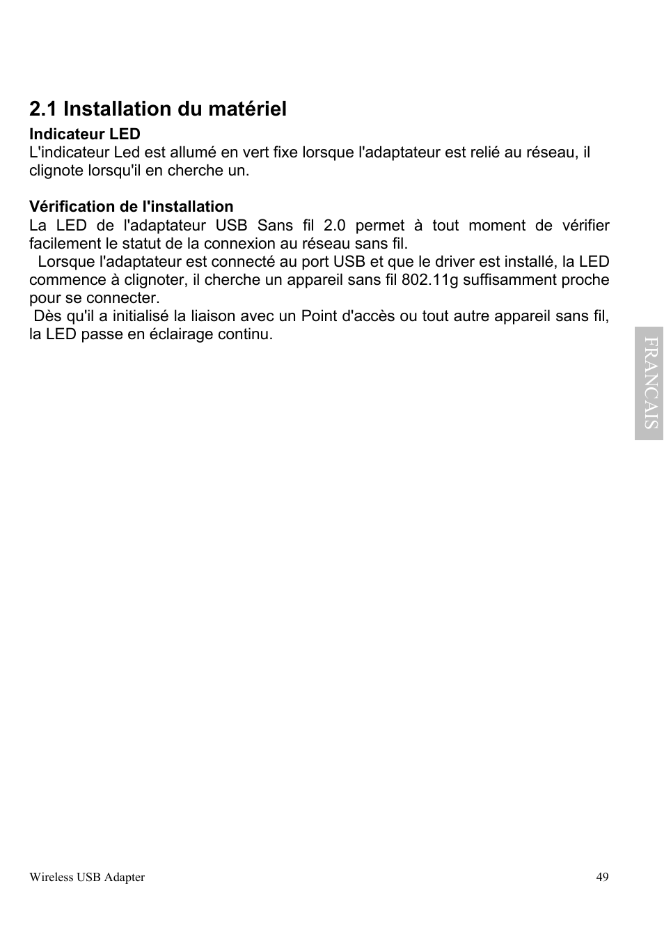 1 installation du matériel | Atlantis Land A02-UP-W54 User Manual | Page 56 / 75