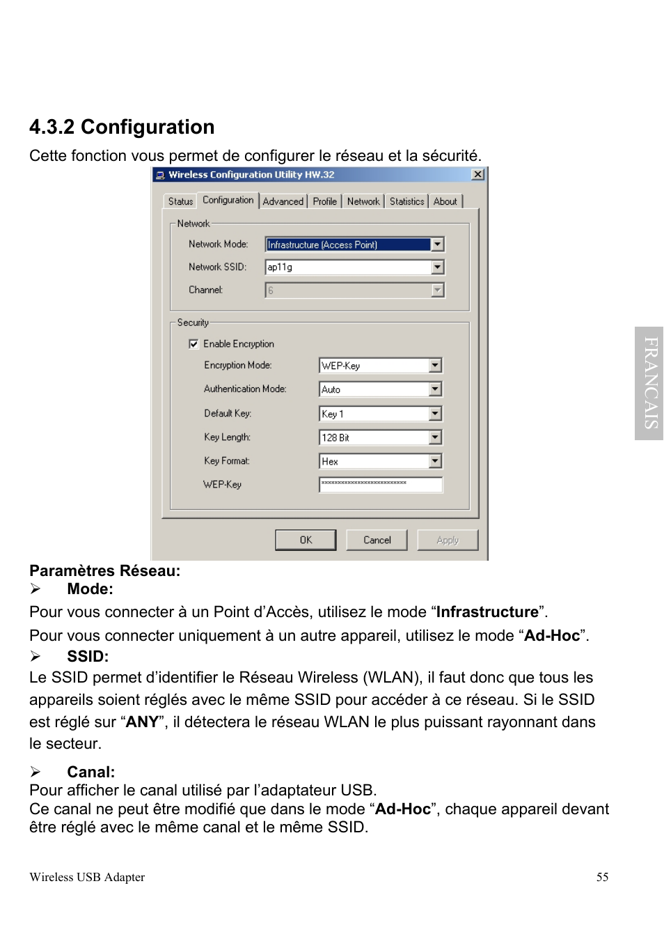 2 configuration, Franc a is | Atlantis Land A02-UP-W54 User Manual | Page 62 / 75