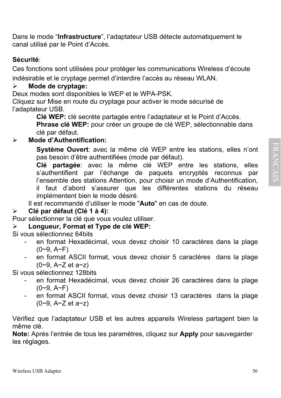 Franc a is | Atlantis Land A02-UP-W54 User Manual | Page 63 / 75