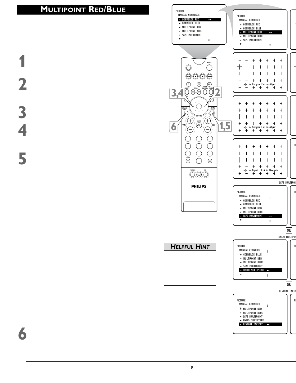 Ultipoint | Philips 60PP9363H-17B User Manual | Page 8 / 8