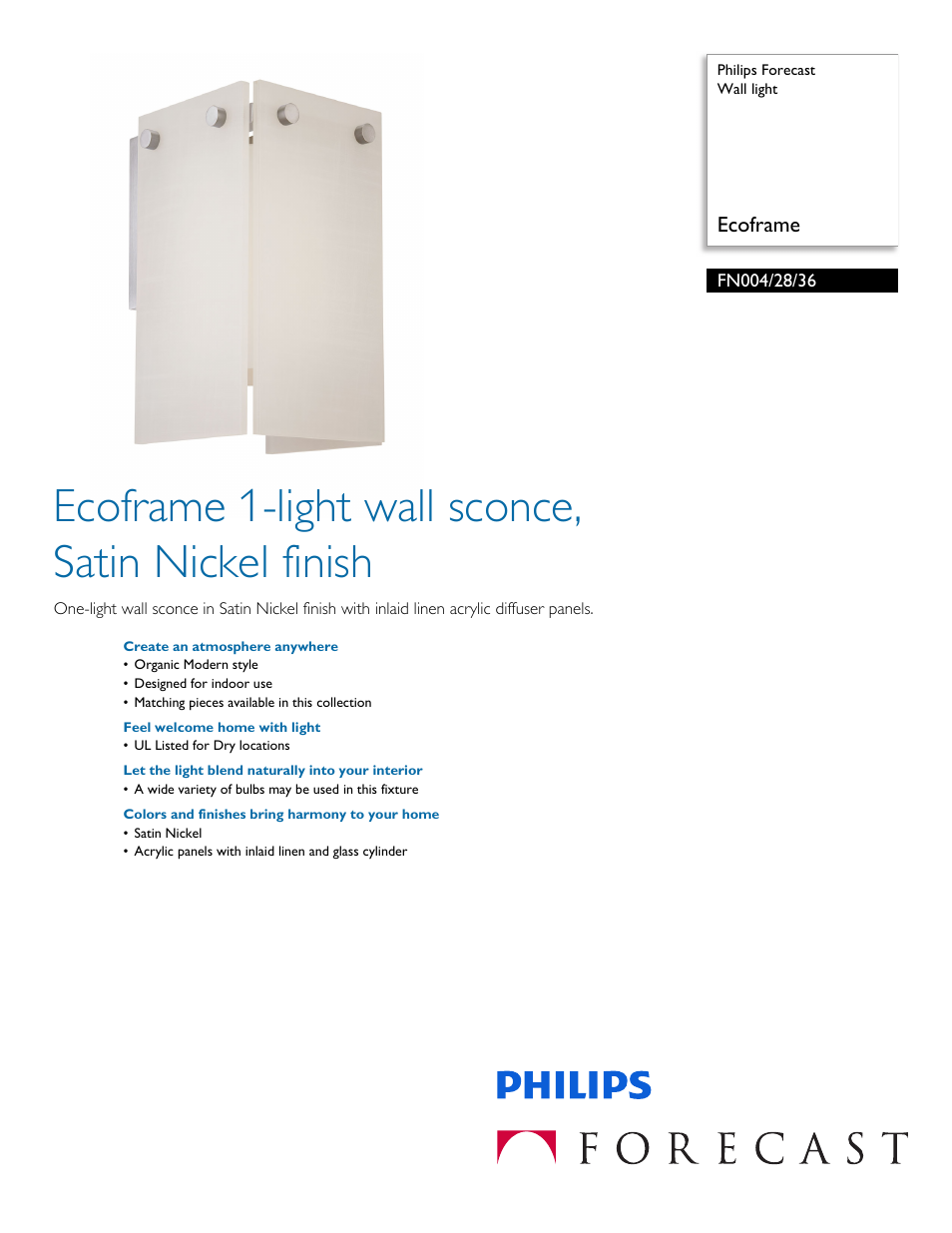 Philips FN0042836 User Manual | 2 pages