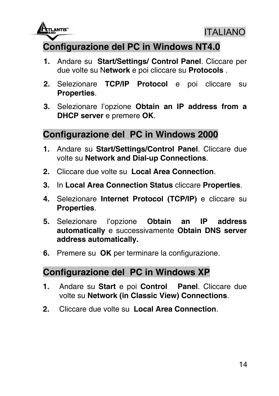 Atlantis Land A02-RA242-W54_GX01 User Manual | Page 14 / 80