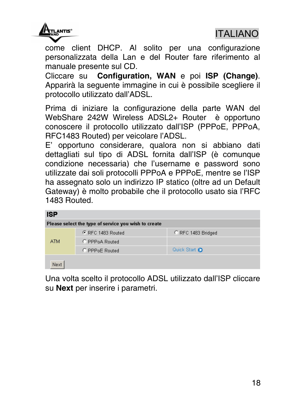 Italiano | Atlantis Land A02-RA242-W54_GX01 User Manual | Page 18 / 80