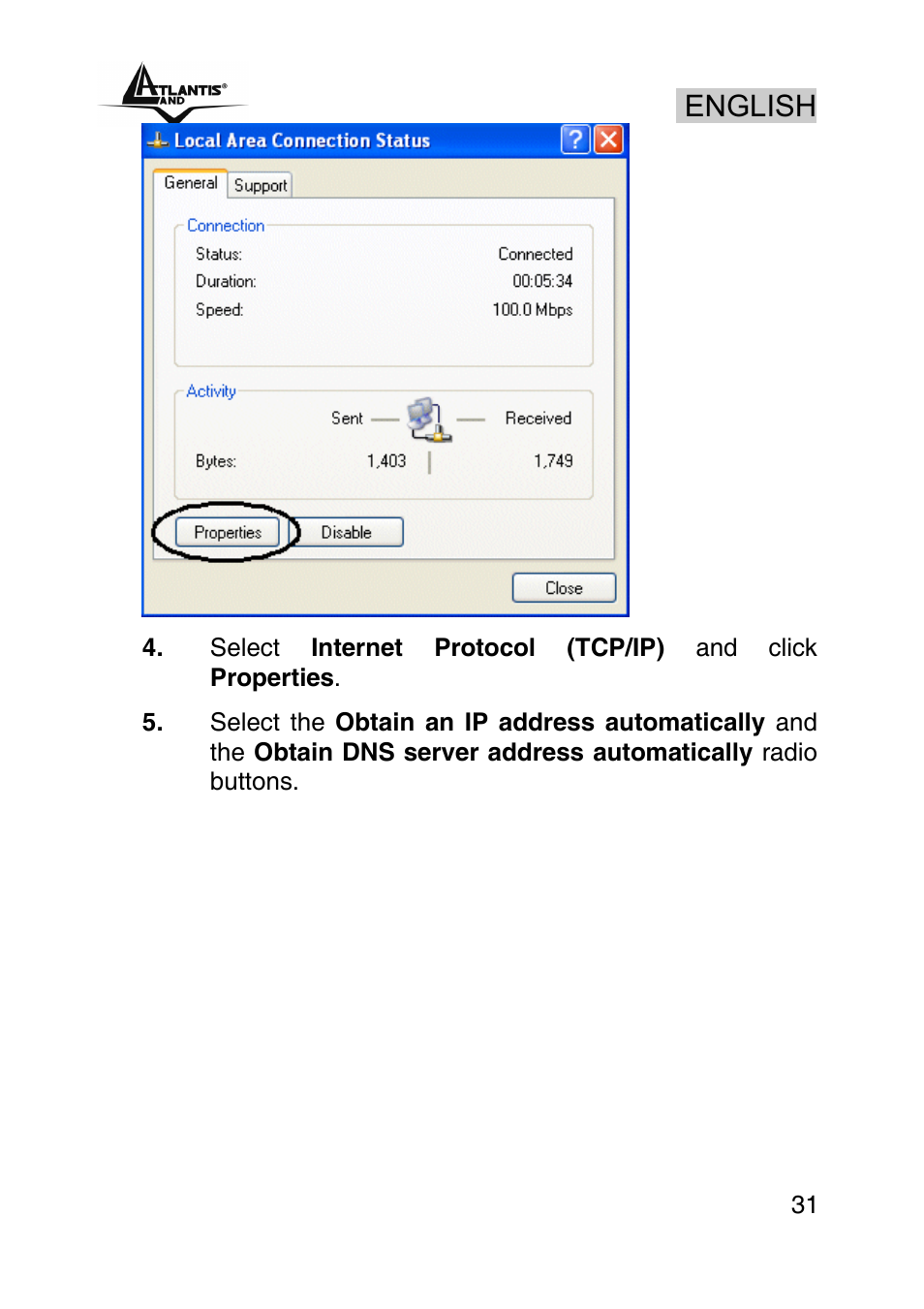 English | Atlantis Land A02-RA242-W54_GX01 User Manual | Page 31 / 80