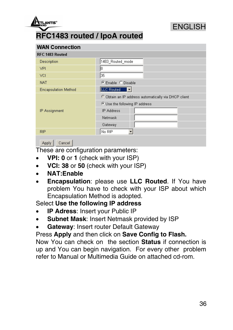 Atlantis Land A02-RA242-W54_GX01 User Manual | Page 36 / 80