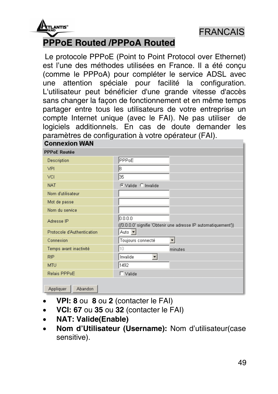 Atlantis Land A02-RA242-W54_GX01 User Manual | Page 49 / 80