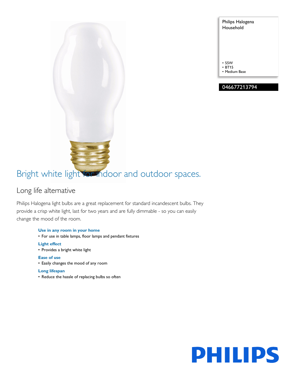 Philips 046677213794 User Manual | 2 pages