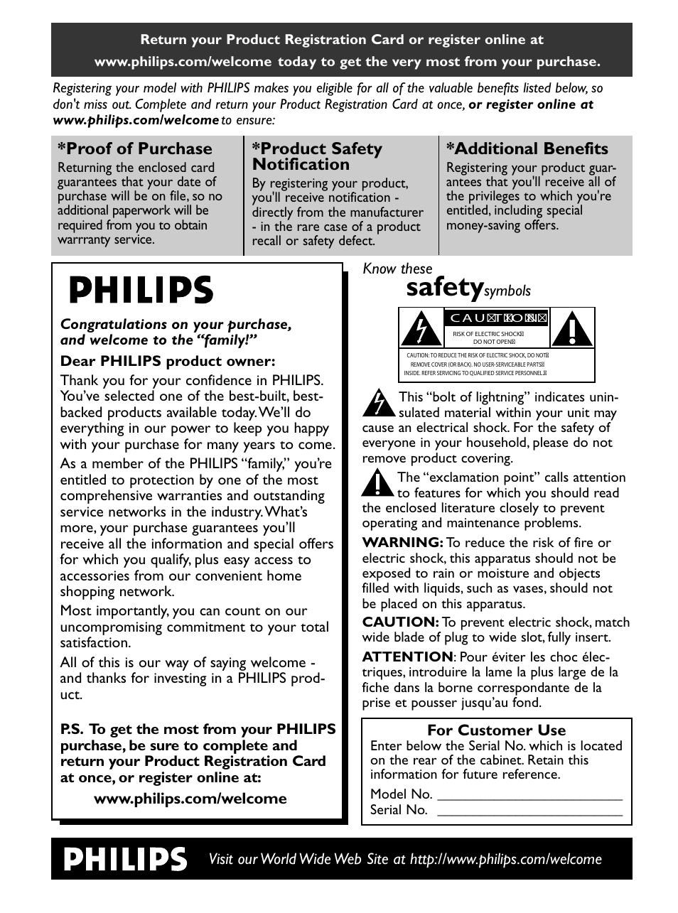 Safety | Philips Clock Radio AJ3600 User Manual | Page 5 / 18