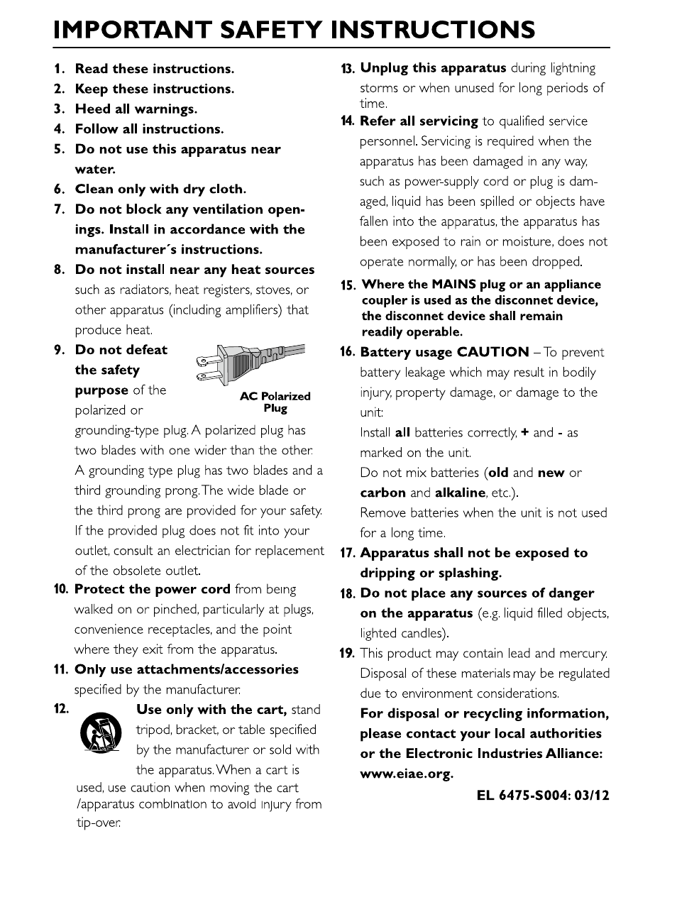 Philips Clock Radio AJ3600 User Manual | Page 6 / 18