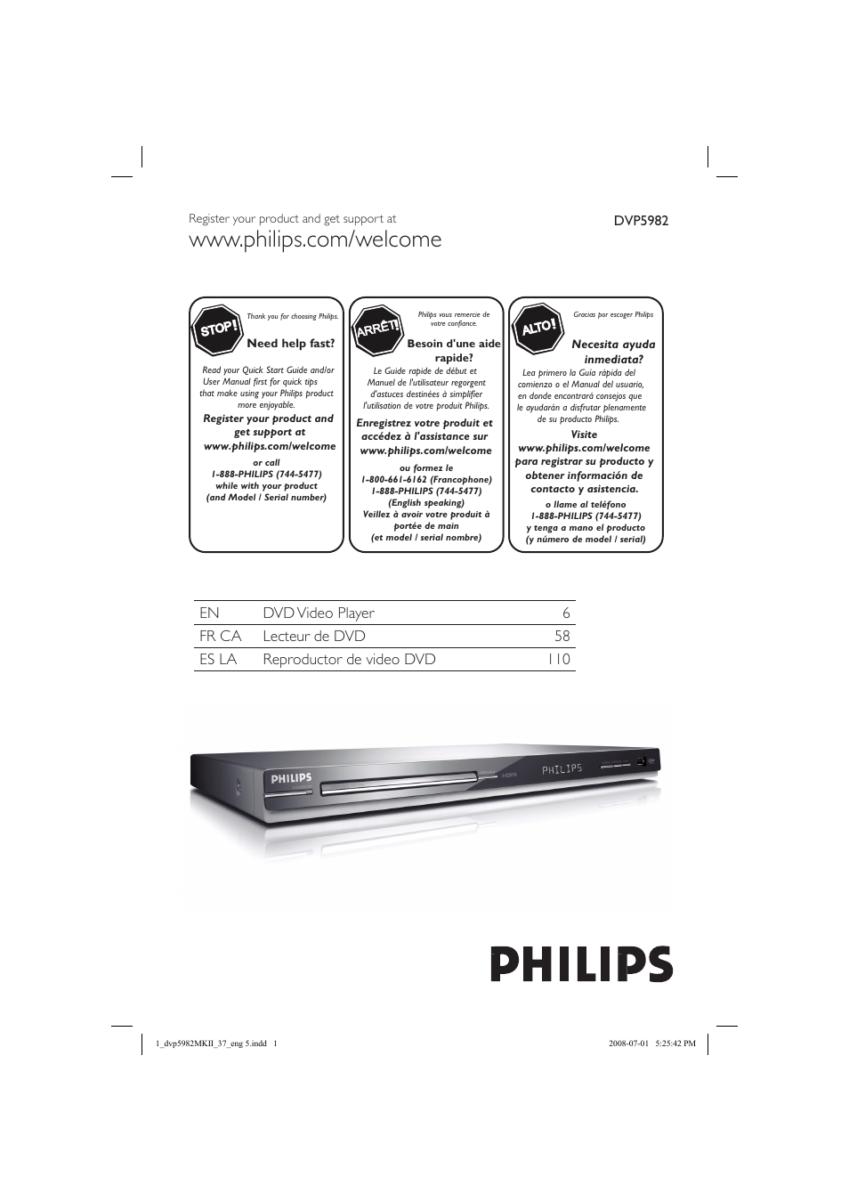 Philips DVP5982-37B User Manual | 57 pages