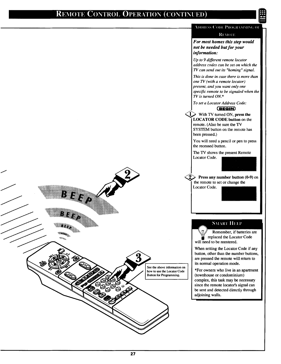 Emote, Troi, Peration | Ontint | Philips MX2790B User Manual | Page 27 / 48