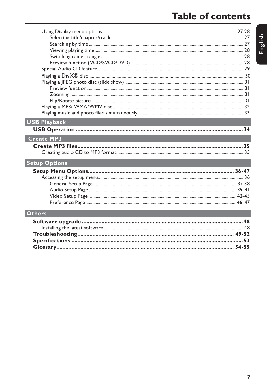 Philips DVP5992-37B User Manual | Page 7 / 58