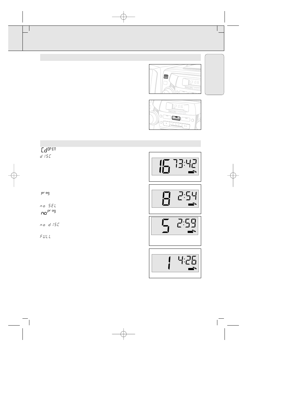 Radio cd player, English | Philips AZ2200-17 User Manual | Page 9 / 45