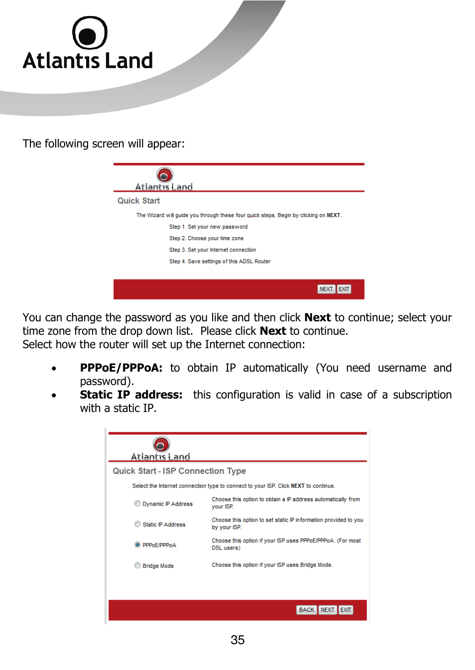 Atlantis Land 111U User Manual | Page 35 / 98