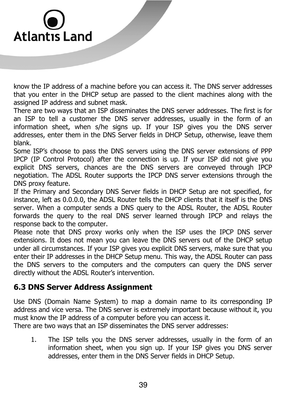 Atlantis Land 111U User Manual | Page 39 / 98