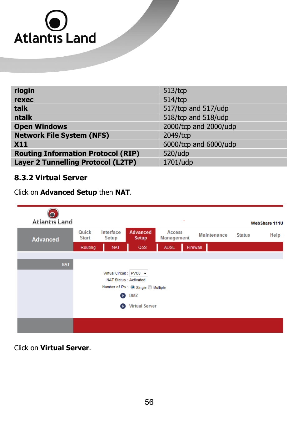 Atlantis Land 111U User Manual | Page 56 / 98