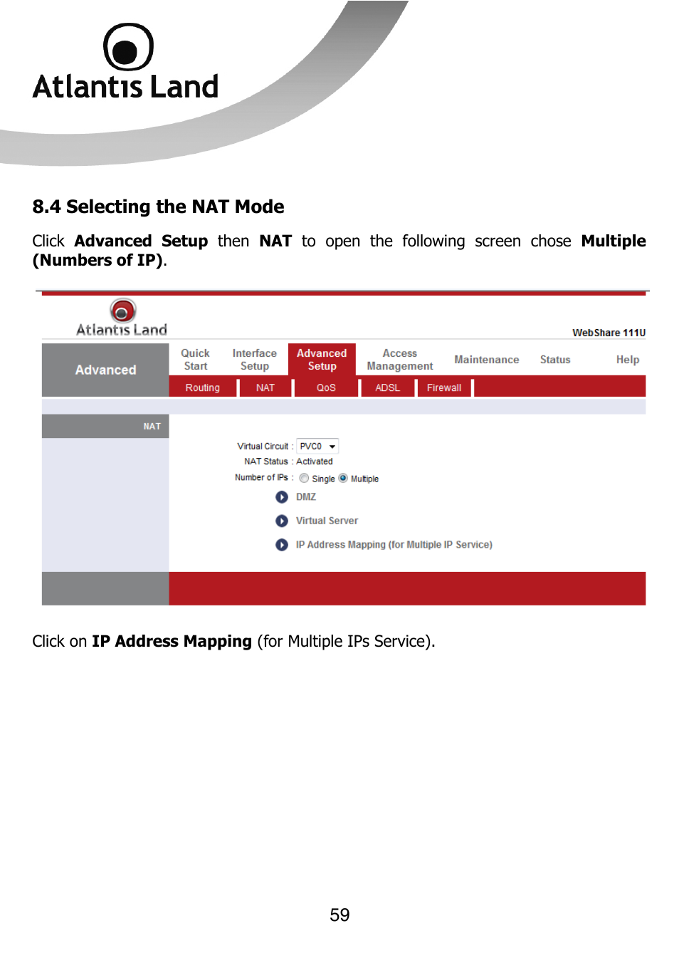 Atlantis Land 111U User Manual | Page 59 / 98