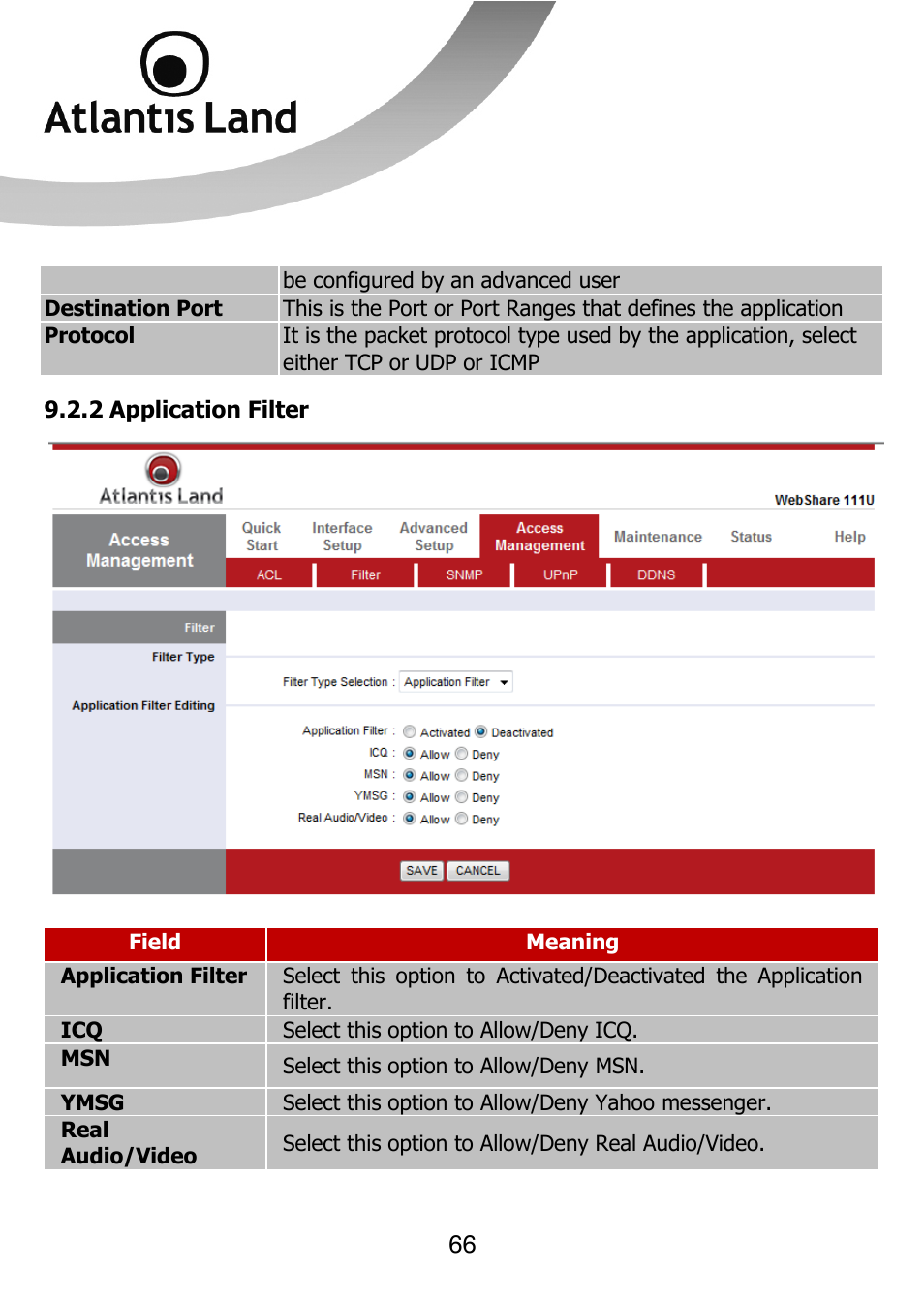 Atlantis Land 111U User Manual | Page 66 / 98