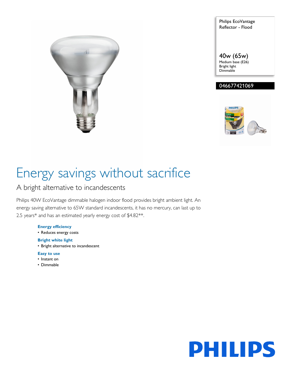 Philips 046677421069 User Manual | 2 pages