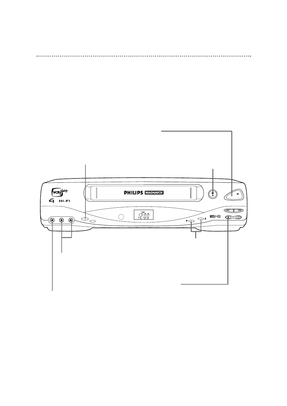 26 front panel | Philips 4 HD HIFI SMALL CLOCK VCR User Manual | Page 26 / 60