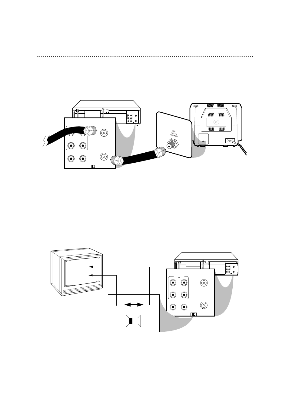 Hookups without a cable box (cont’d) 7, Ch3 ch4, Plug in the tv and the vcr | Ch3 / ch4 switch | Philips 4 HD HIFI SMALL CLOCK VCR User Manual | Page 7 / 60