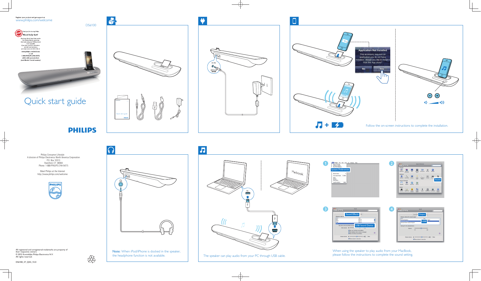 Philips DS6100-37 User Manual | 2 pages