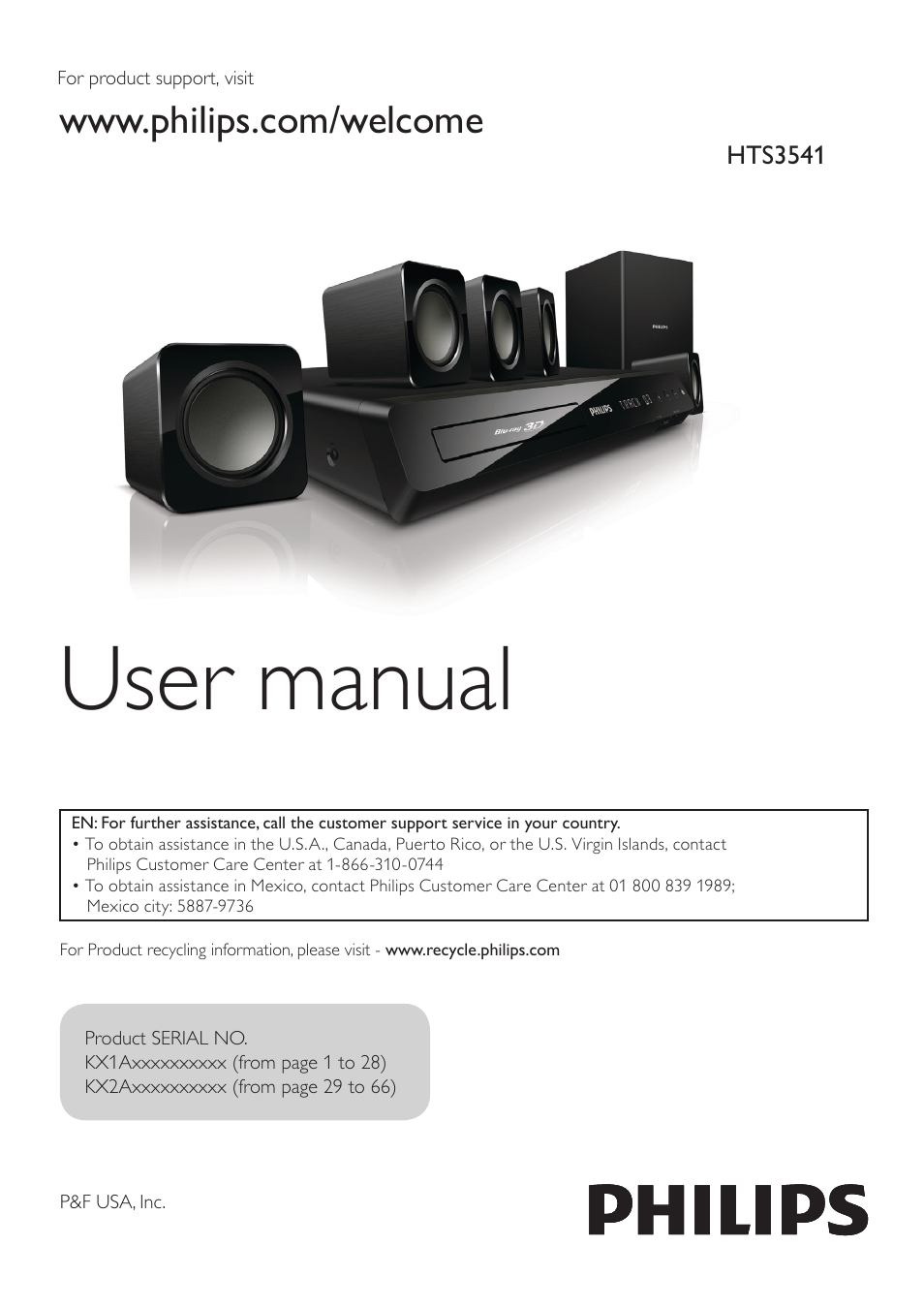 Philips HTS3541-F7 User Manual | 70 pages