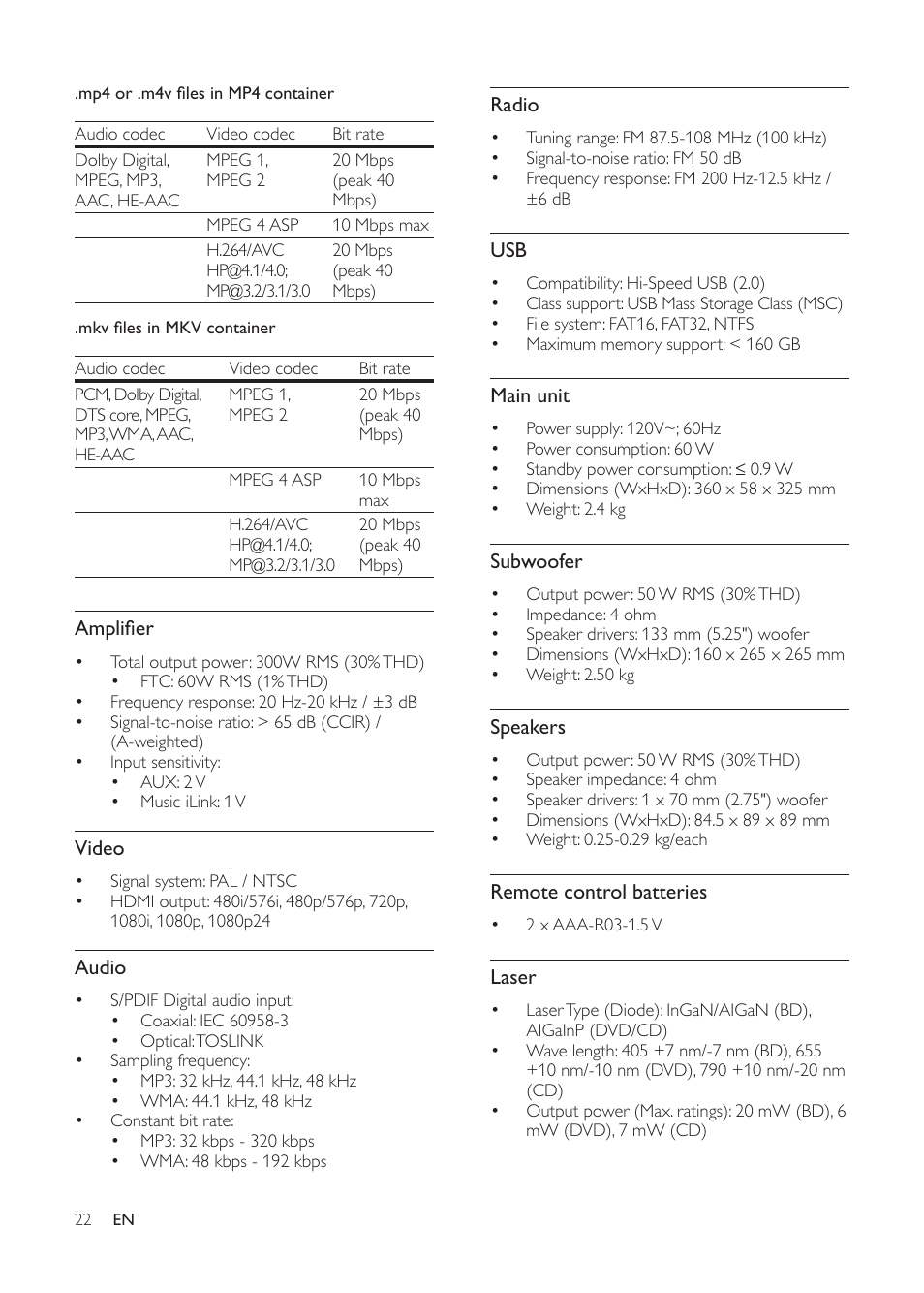 Philips HTS3541-F7 User Manual | Page 24 / 70