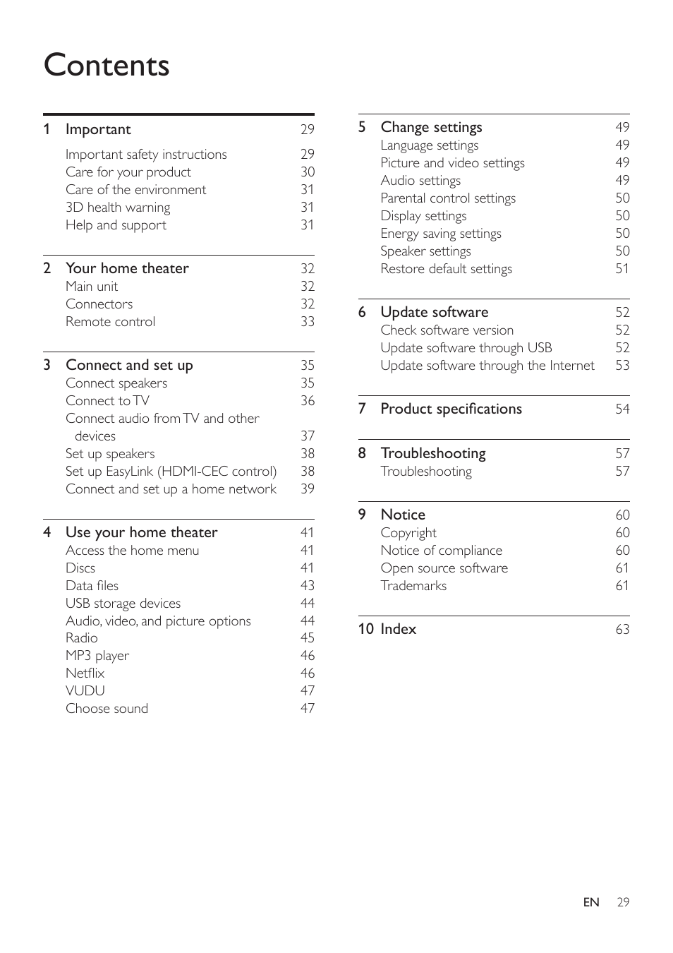 Philips HTS3541-F7 User Manual | Page 31 / 70