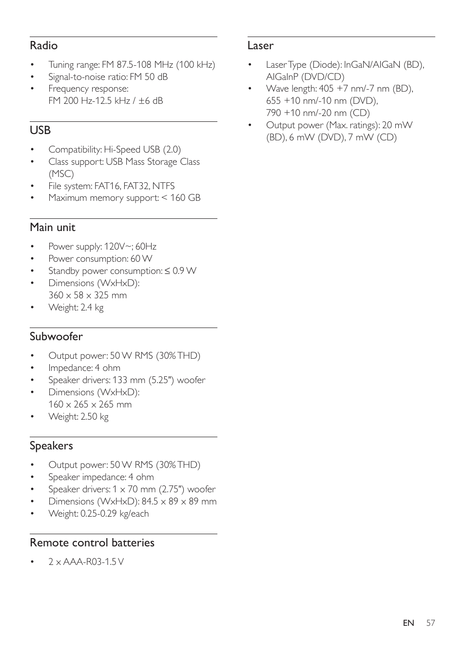 Philips HTS3541-F7 User Manual | Page 59 / 70