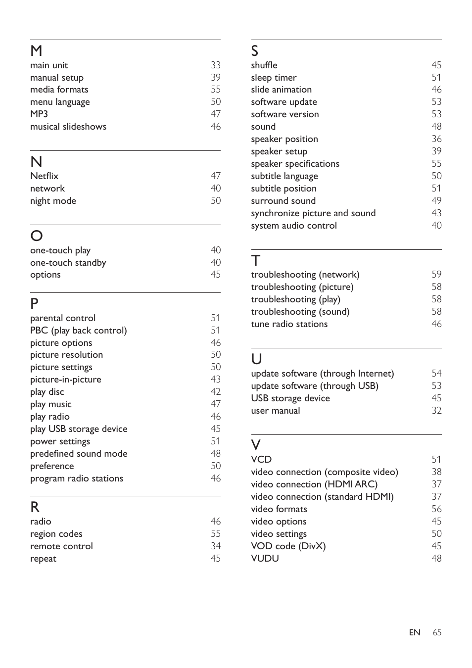 Philips HTS3541-F7 User Manual | Page 67 / 70