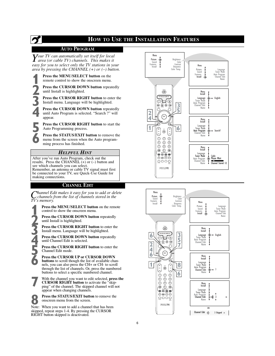 Ow to, Se the, Nstallation | Eatures | Philips 34PW8402-37B User Manual | Page 6 / 39