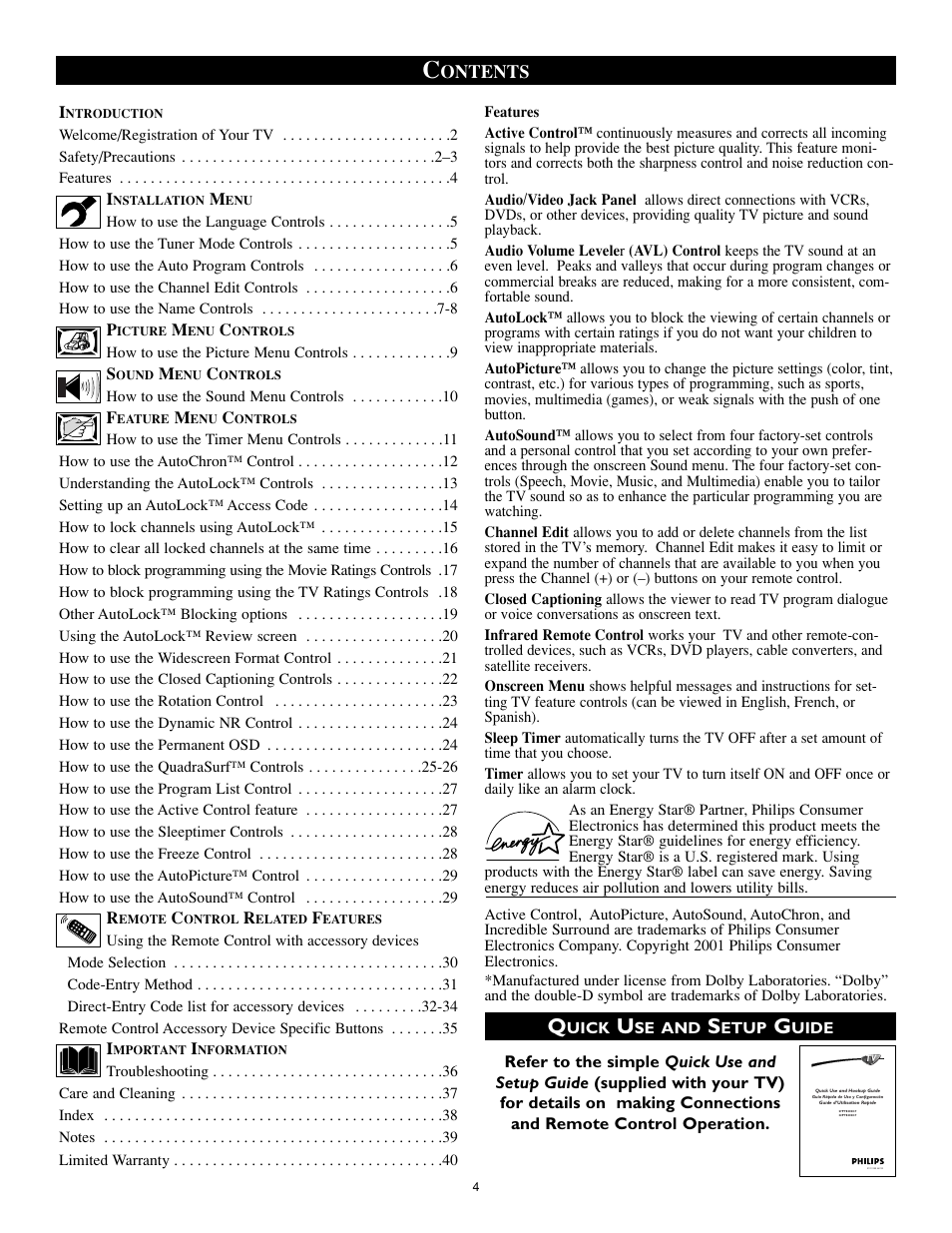 Philips 27PT8302-37 User Manual | Page 4 / 40