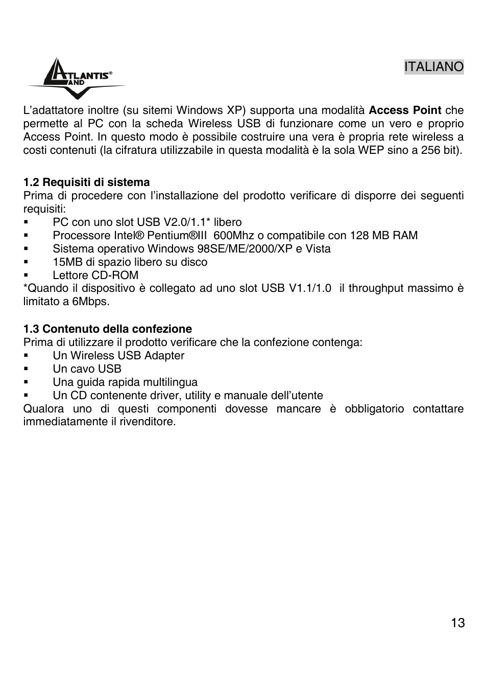 Atlantis Land Wireless 54Mbps USB Adapter 6440 A02-UP-W54 User Manual | Page 12 / 89