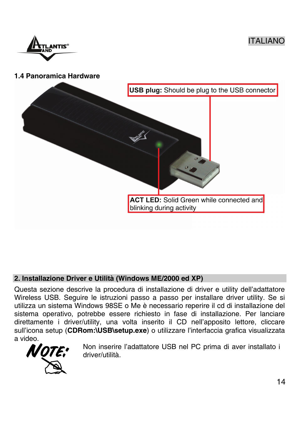 Atlantis Land Wireless 54Mbps USB Adapter 6440 A02-UP-W54 User Manual | Page 13 / 89